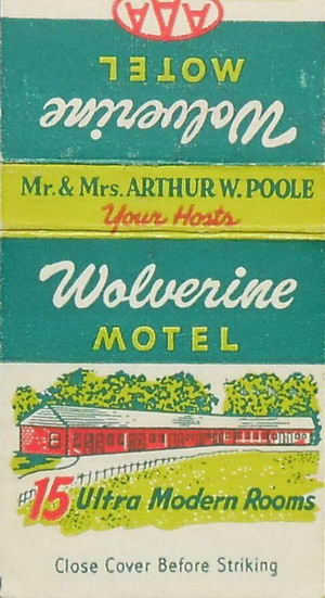 Wolverine Motel - Matchbook